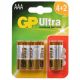 GP Ultra Alkaline AAA Card Of 6