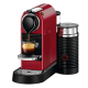 Nespresso Citiz Automatic Espresso Machine With Aeroccino Milk Frother - Cherry Red