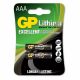GP Lithium AAA Battery Card Of 2