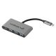 VolkanoX Core Hub series USB Type C to 3x USB 3.0 plus Power - 10cm VK-20058-BK