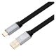 VolkanoX Speed series USB3.0 to USB Type-C cable 30cm - flat black VK-20070-BK