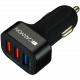 CANYON car charger C-07 QC 3.0 2.4A/3USB-A Black CNE-CCA07B