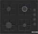Bosch Series 4 gas hob 60 cm Tempered glass Black POP6C6P30M
