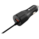 CANYON car charger C-033 2.4A/USB-A built-in Lightning Black CNE-CCA033B-US