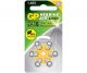 GP Za10 Zinc Air Hearing Aid Batt 6Pc