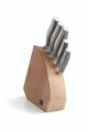 SENSE 5 pce knife set with wooden block (6 pce)