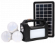 Switched Power Station Rechargeable USB Phone Charging with Solar Panel  - Black
