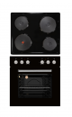 Falco 60cm Combi Oven & Solid Plate Hob Set, - Black 