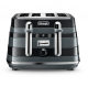 DeLonghi Avvolta Class 4 Slice Toaster Bold Black CTAC4003.BK