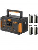Switched 307Wh Power Station with 4 Emergency Lights(SWD-50003-BK) SWD-8902-BKOR-IC