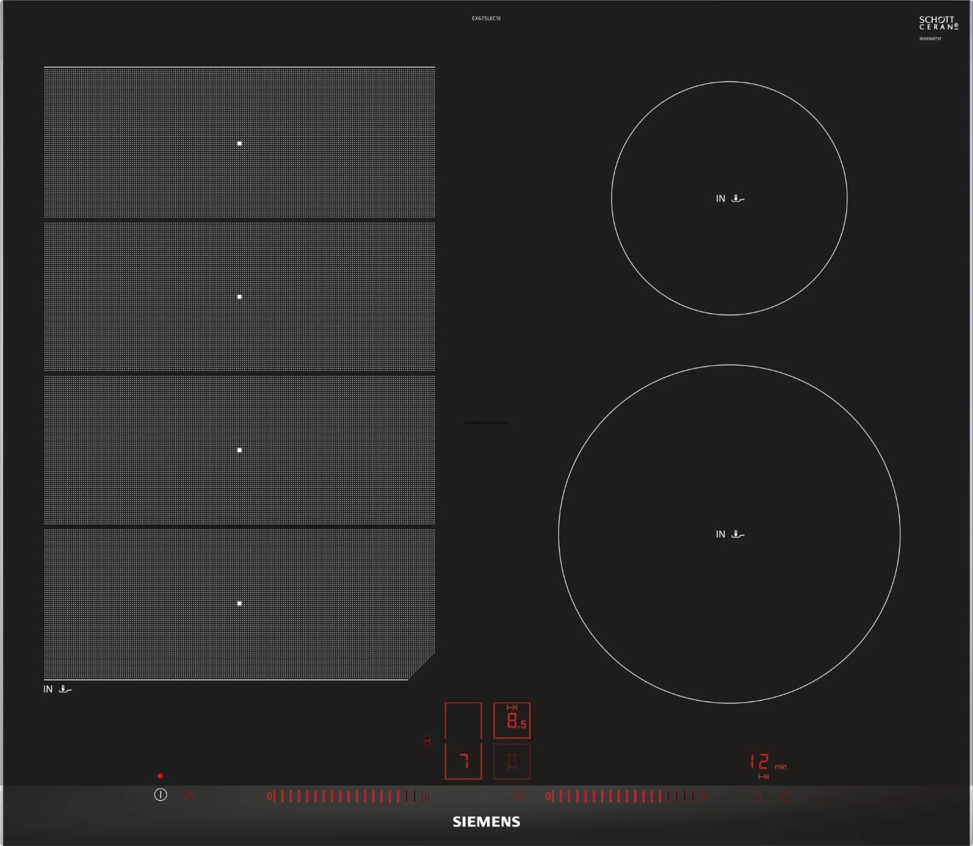 Siemens iQ700 60cm induction ceramic hob
